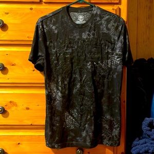 Mens American Fighter shirt! Black and Grey!